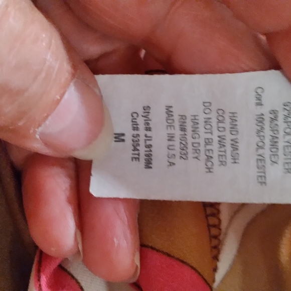 (181) Jessa & Lisa multicolor. Strapless Top - Picture 6 of 8